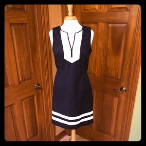 Tommy H. navy and white trim sundress
